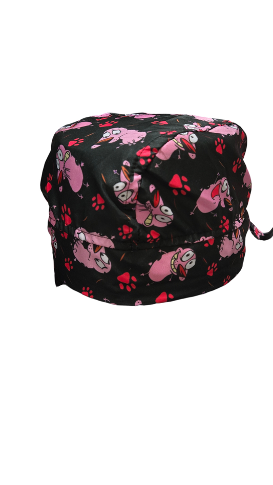 Gorro quirúrgico diseño de Coraje el perro cobarde