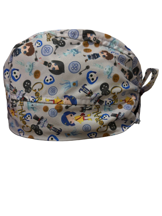 Gorro quirúrgico diseño de Coraline