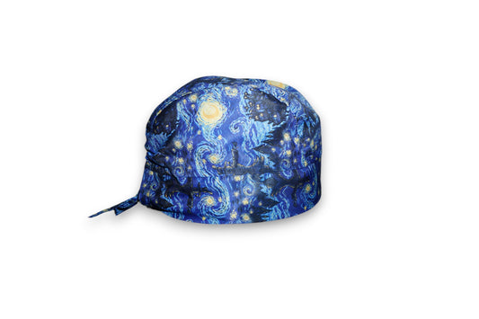 Gorro quirúrgico personalizado diseño de La Noche Estrellada