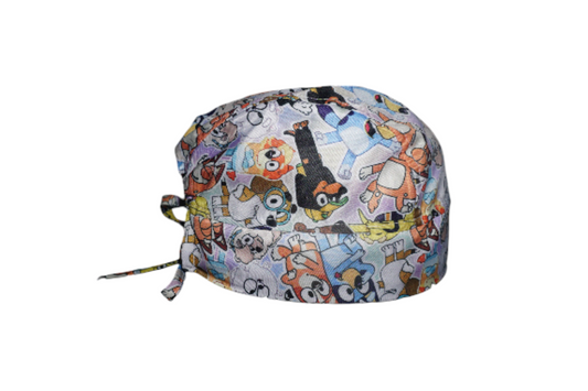 Gorro quirúrgico diseño de Bluey y sus amigos