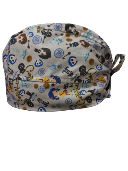 Gorro quirúrgico diseño de Coraline