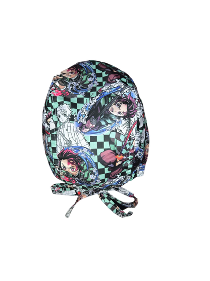 Gorro quirúrgico diseño de Tanjiro Demon Slayer