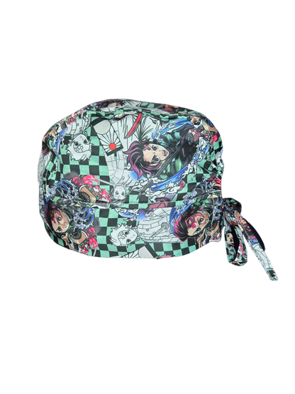 Gorro quirúrgico diseño de Tanjiro Demon Slayer
